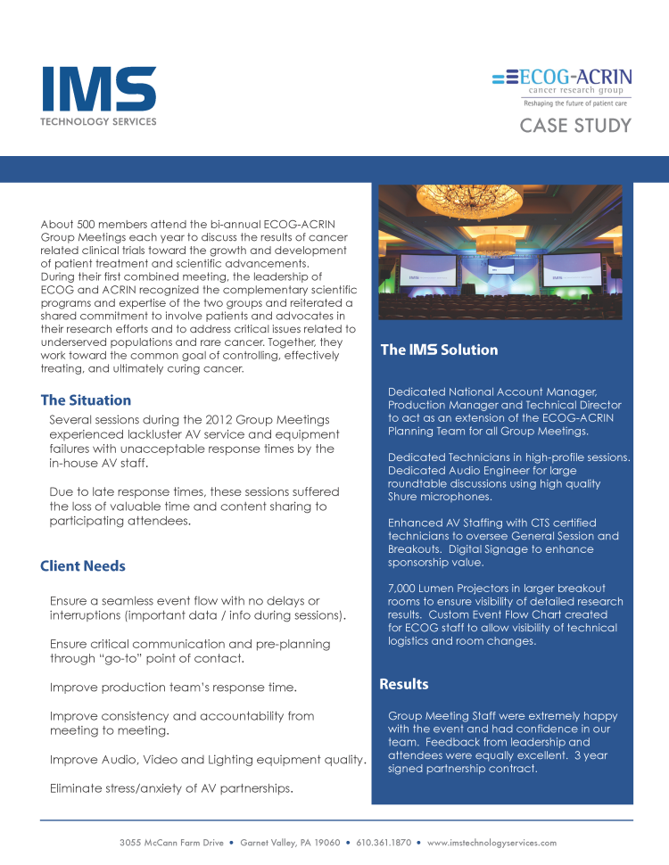 ECOG Case Study